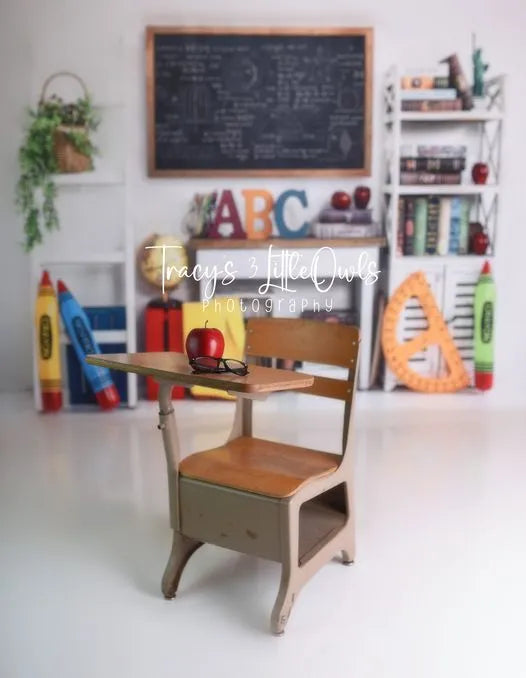 Kate Fresh Back to School White Board Backdrop for Photography