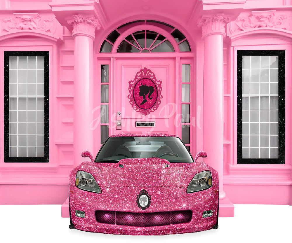 Kate Pink House Car Shiny Backdrop Designed by Ashley Paul