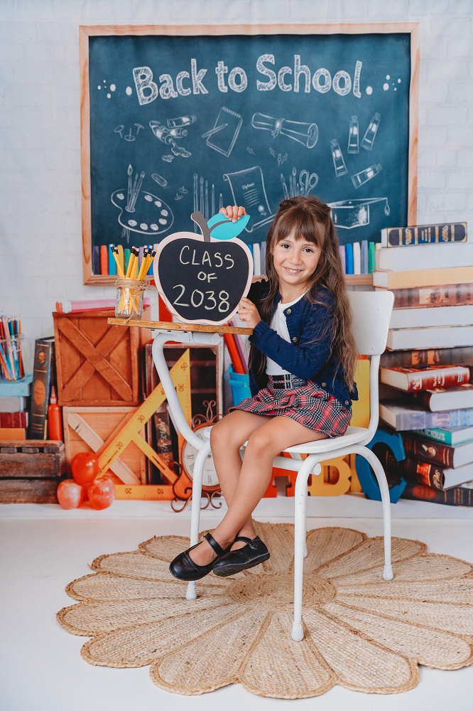 Pizarra de libro de fondo para fotografía de regreso a clases