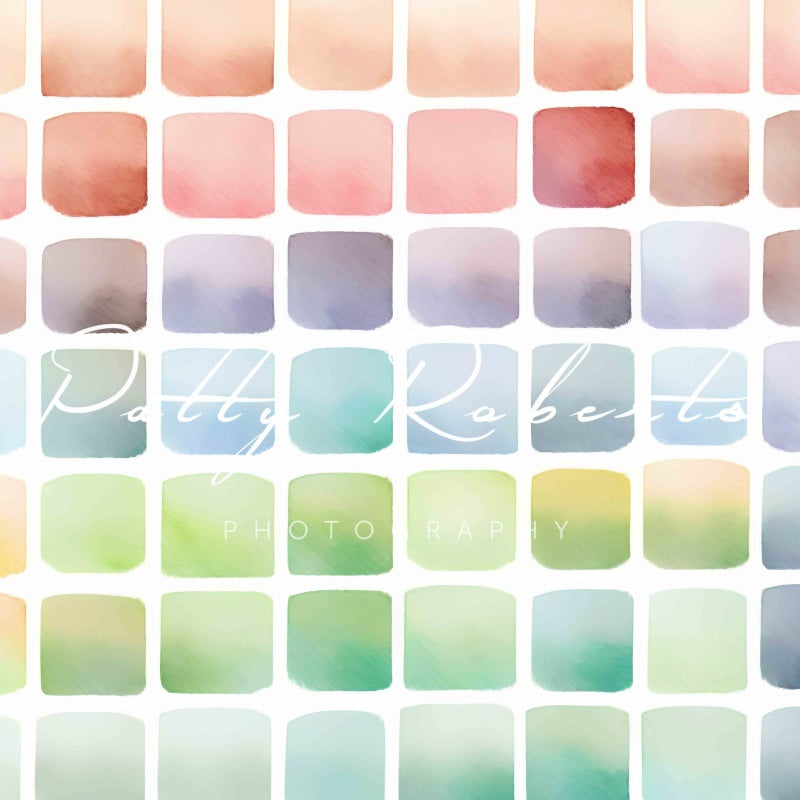 Kate Rainbow Palette Cake Smash Backdrop Designed by Patty Robert