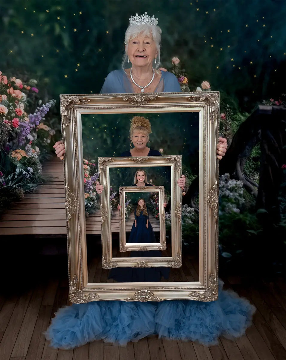 Kate Painterly Fine Art Fairy Bridge Spring Backdrop Designed by Mini MakeBelieve