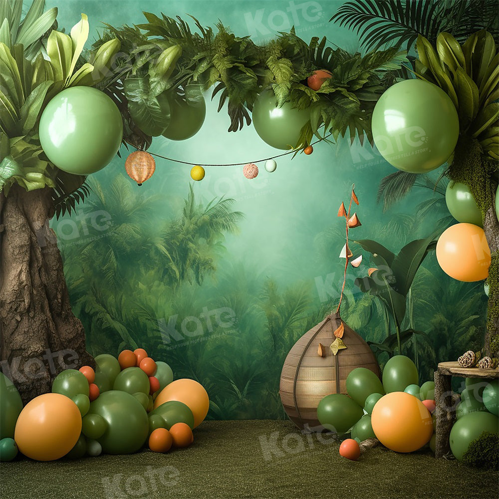 Kate Cake Smash Forest Balloon Backdrop for Photography