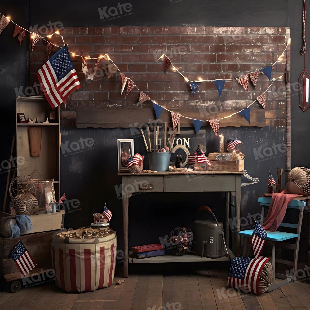 Kate Independence Day Flag Room Backdrop for Photography
