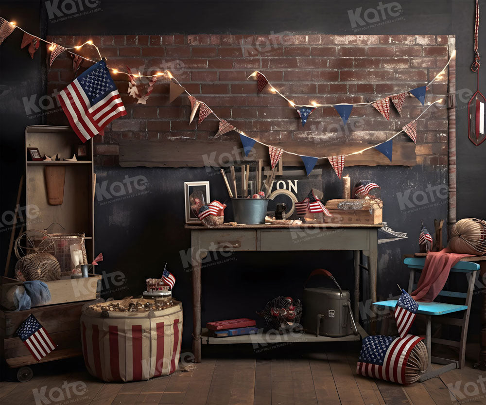 Independence Day Bandiera Sfondo Camera per Fotografia