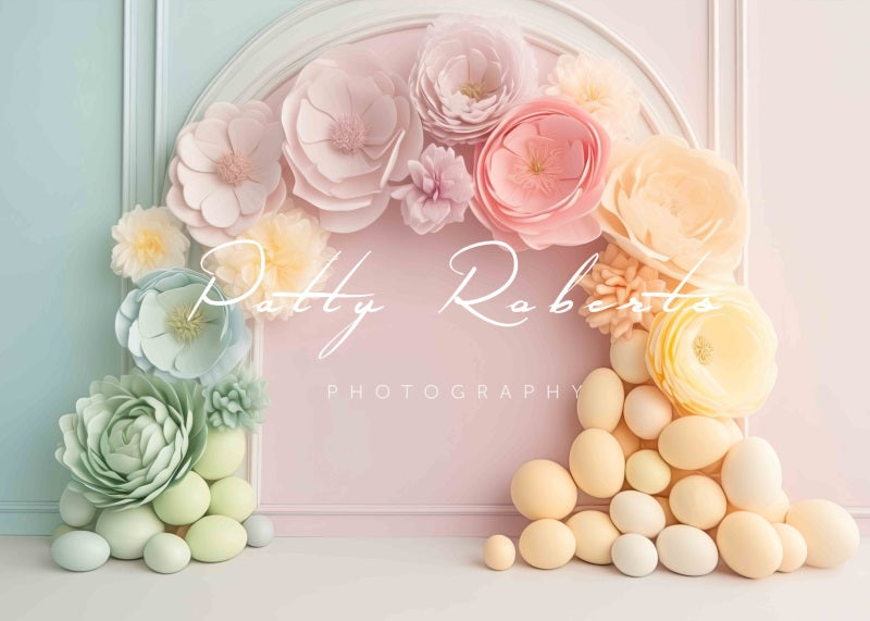 Kate Spring Fling Colorful Floral Arch Wall Backdrop Designed by Patty Robert