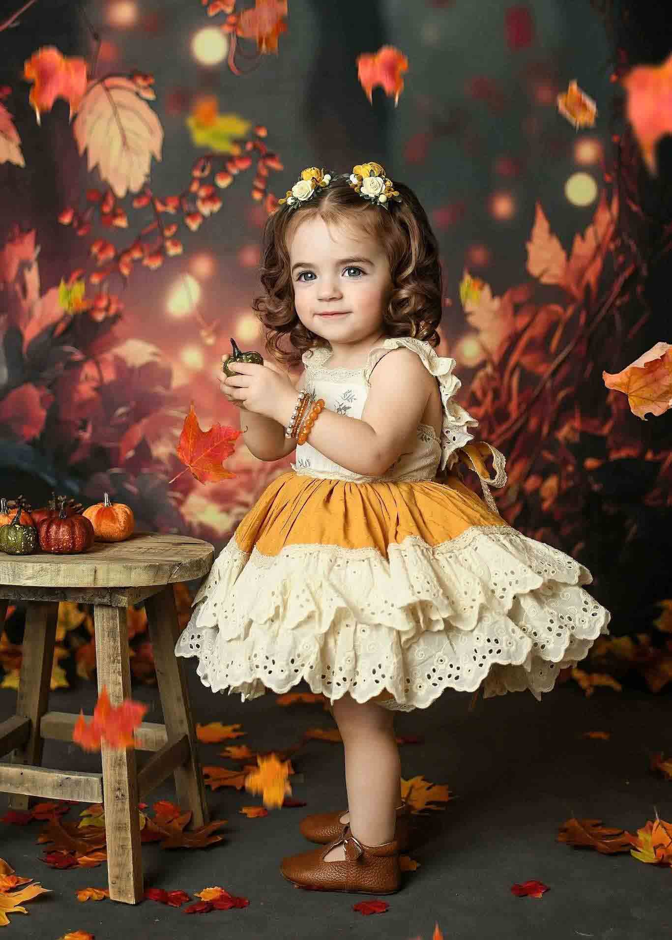 Kate Autumn Forest Glow Backdrop Designed by Angela Miller