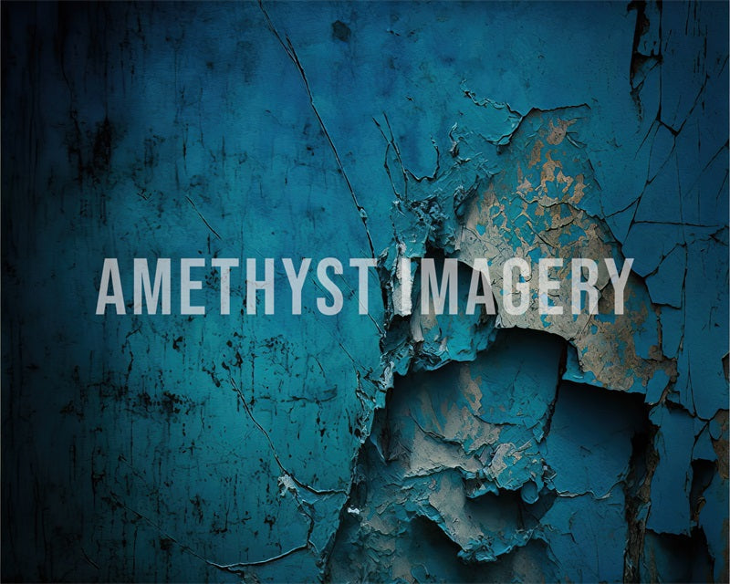 Blauwe Verfbarstende Muurachtergrond Ontworpen door Angela Miller