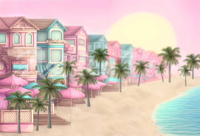 Kate Fashion Dolly Buliding on the Beach Backdrop Designed by Ashley Paul