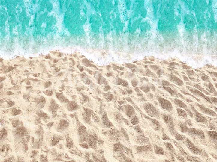 Kate Summer Sandy Beach with Water Floor Backdrop Designed by Ashley Paul