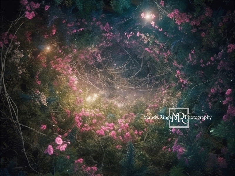 Betoverde sprookjesachtige bosvloerachtergrond ontworpen door Mandy Ringe Photography