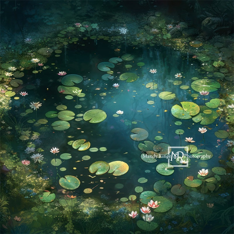 Kate Enchanted Fairy Forest Waterlily Backdrop Designed by Mandy Ringe Photography