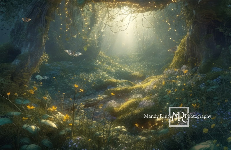 Betoverende zomerse elfenlandachtergrond ontworpen door Mandy Ringe Fotografie