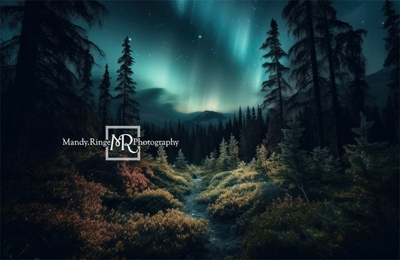 Kate Forest with Aurora Backdrop Designed by Mandy Ringe Photography