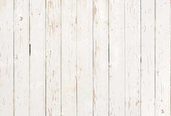 Kate White Wood Floor Fleece Printed Backdrop for Photography