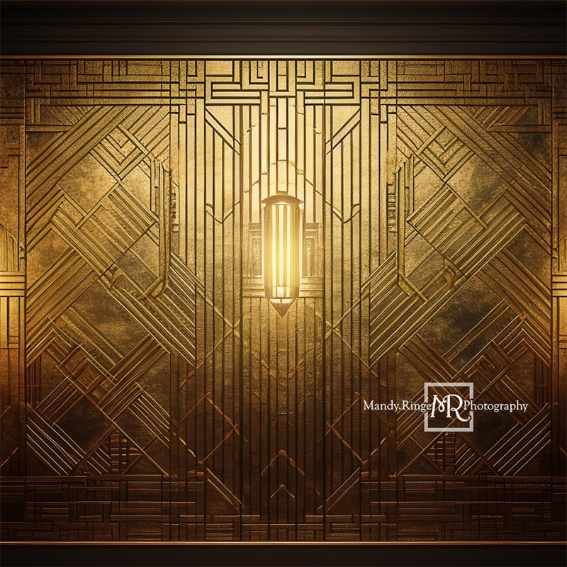 Kate Golden Art Deco Wall Backdrop Designed by Mandy Ringe Photography