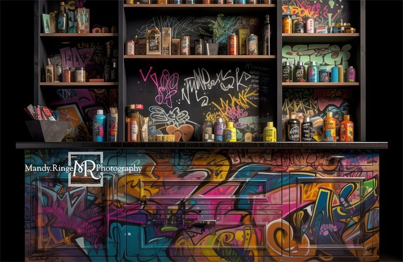 Armadio Artista della Vernice Graffiti Sfondo Progettato da Mandy Ringe Photography