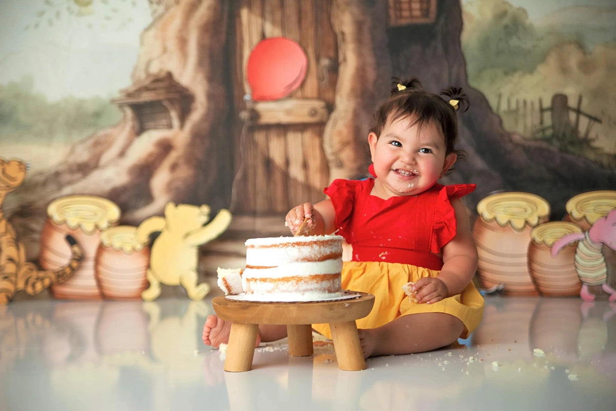 Kate Enchanted Tree Door Fairy Tale Cake Smash Backdrop Designed by Mandy Ringe Photography