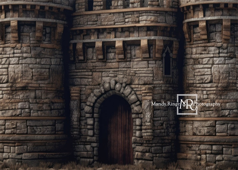 Fondo del exterior del castillo medieval diseñado por Mandy Ringe Fotografía