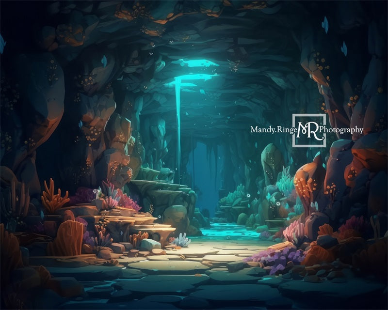 Kate Mermaid Sea Cave Summer Backdrop Designed by Mandy Ringe Photography