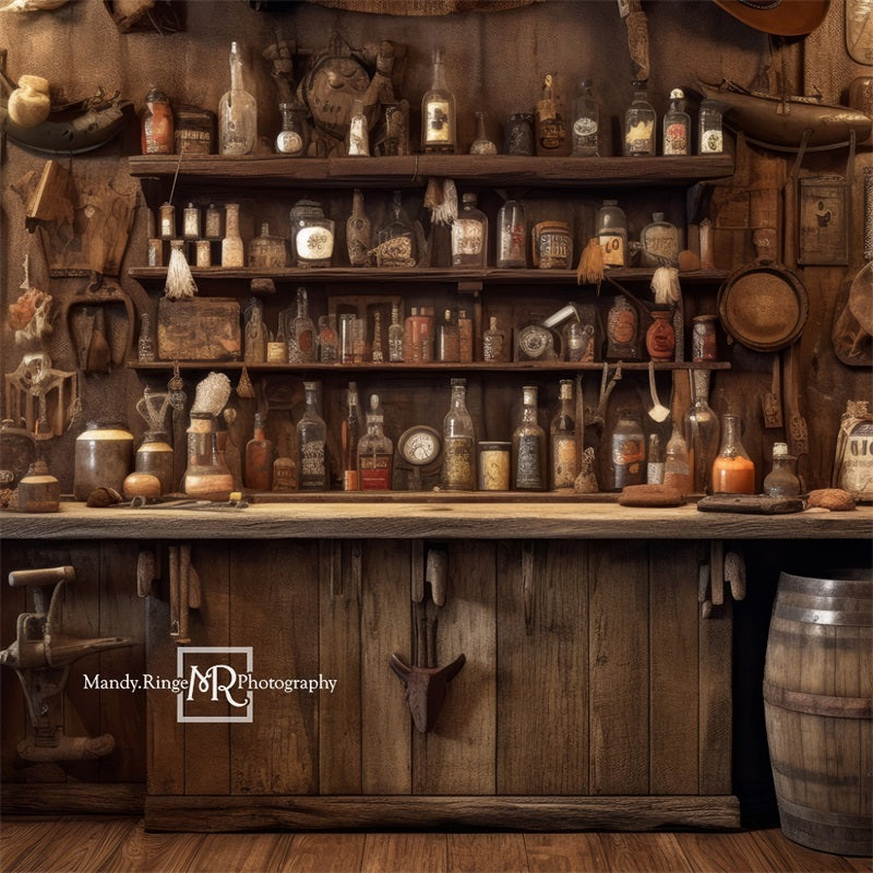Kate Old Western Cowboy Saloon Wall Backdrop Designed by Mandy Ringe Photography