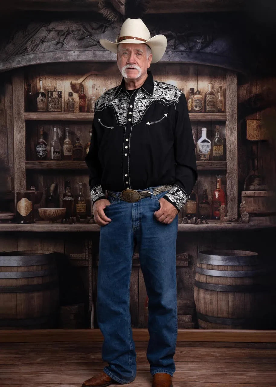 Kate Old Western Saloon Wall Backdrop Designed by Mandy Ringe Photography