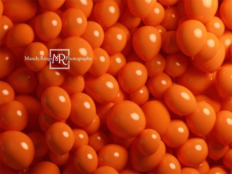 Oranje Ballonnen Foto Achtergrond Ontworpen door Mandy Ringe Fotografie