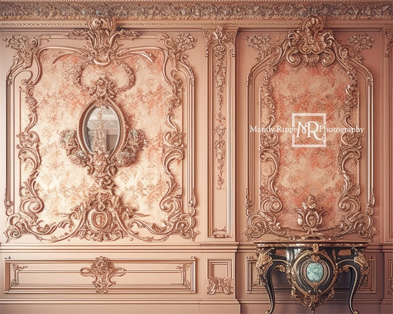 Ornate Victorian Princess Bedroom Wall Boudoir Backdrop Diseñado por Mandy Ringe Photography