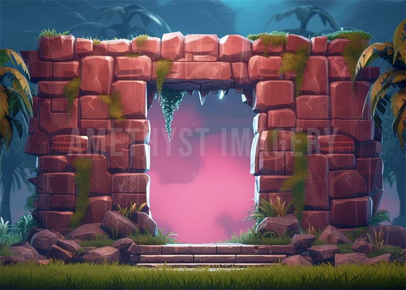 Kate Summer Level Up Arch Red Brick Wall Backdrop Designed by Angela Miller