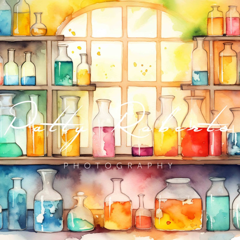 Kate Science Lab Back to School Colorful Backdrop Designed by Patty Robert