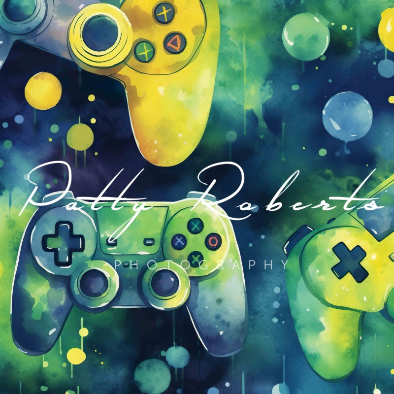 Kate Video Game World Gamepad Backdrop Designed by Patty Robert