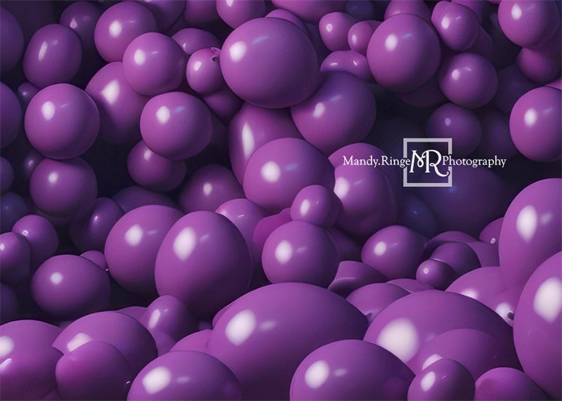 Paarse Ballonnen Foto Achtergrond Ontworpen door Mandy Ringe Fotografie