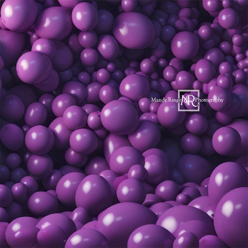 Paarse Ballonnen Foto Achtergrond Ontworpen door Mandy Ringe Fotografie
