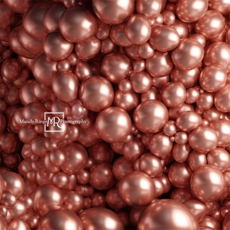 Rose Gold Ballonnenmuur Foto Achtergrond Ontworpen door Mandy Ringe Fotografie