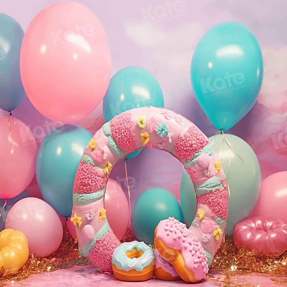 Mundo de Dulces Globo Torta Sorpresa Telón de Fondo Diseñado por Chain Photography
