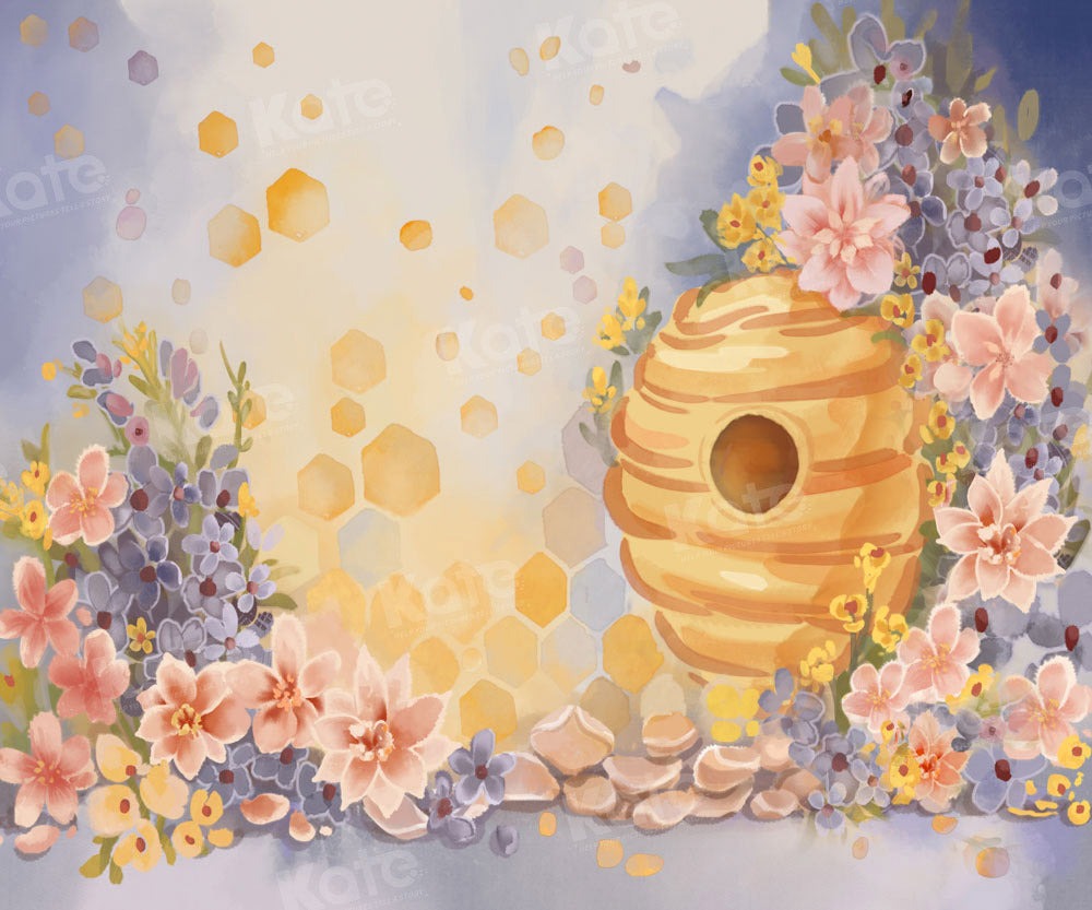 Kate Summer Fine Art Bee Honey Backdrop Designed by GQ