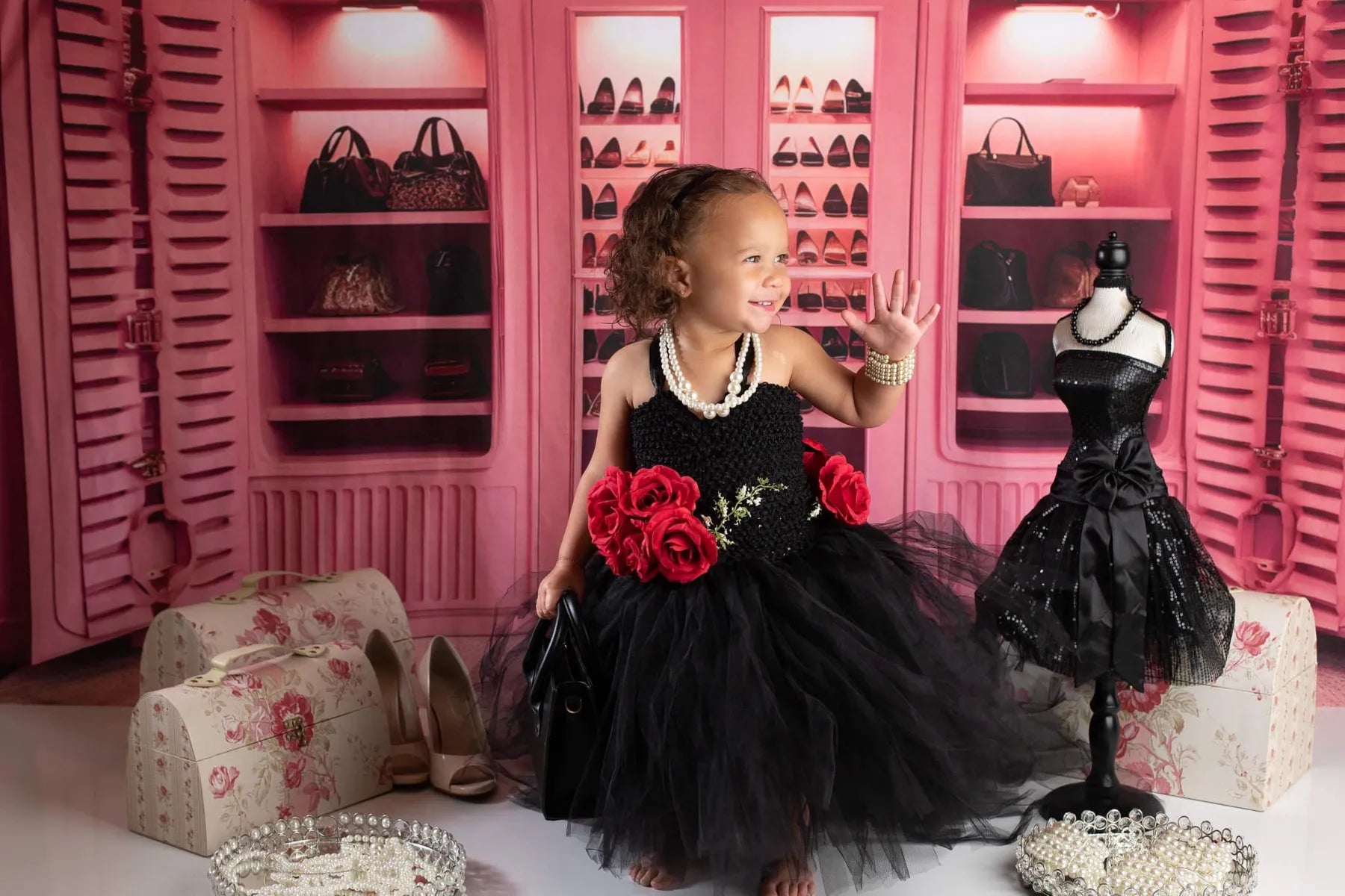 Prinses Roze Kamer Foto Achtergrond Ontworpen door Chain Photography