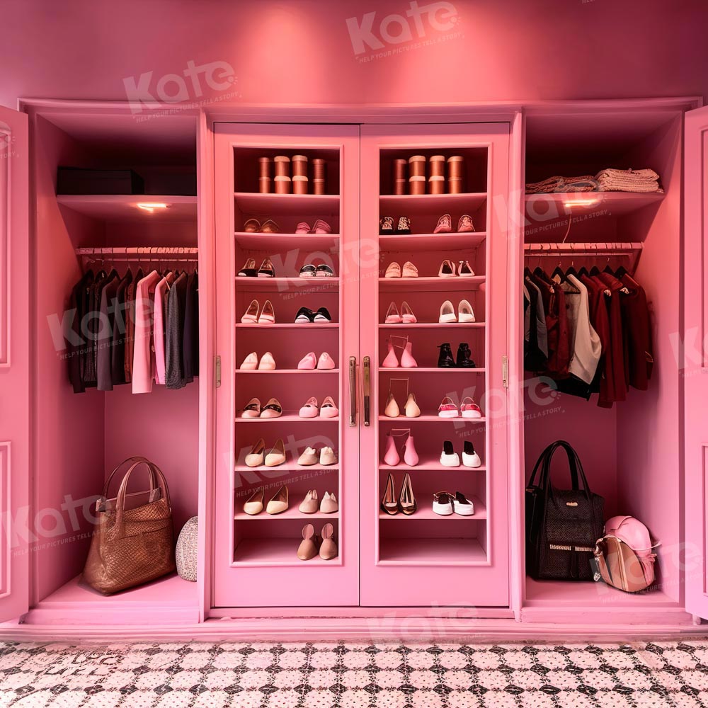 Prinsessenroze kamerkast achtergrond ontworpen door Chain Photography