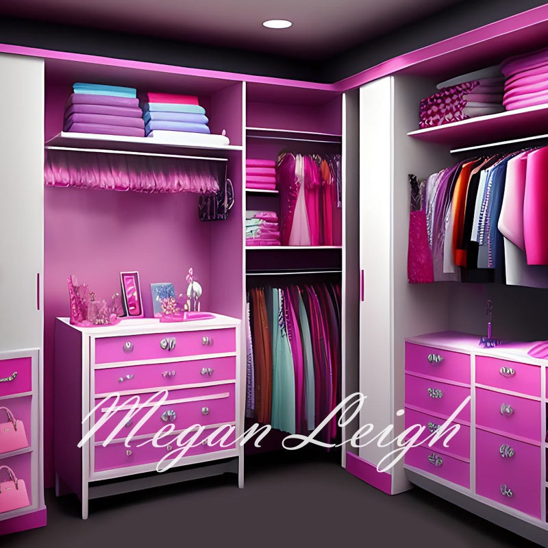 Kate Fashion Doll Fantasy Closet Backdrop Designed by Megan Leigh Photography
