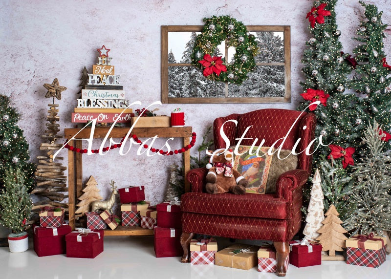 Cozy Festive Winter Holiday Backdrop