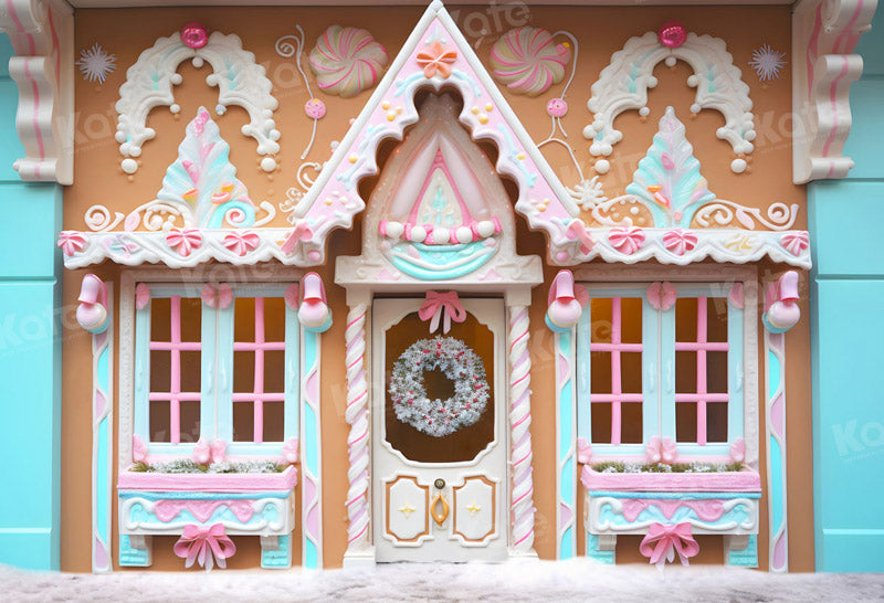 Kate Christmas Sugar House Backdrop for Photography