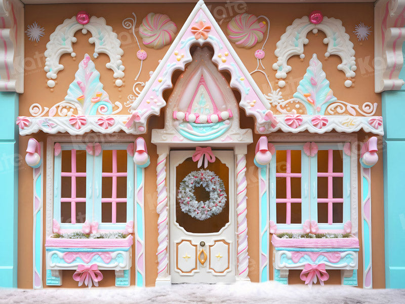 Kate Christmas Sugar House Backdrop for Photography