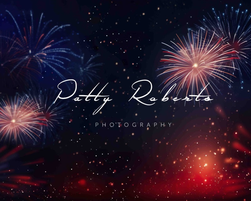 Kate 4th July Fireworks Independence Day Backdrop Designed by Patty Robert