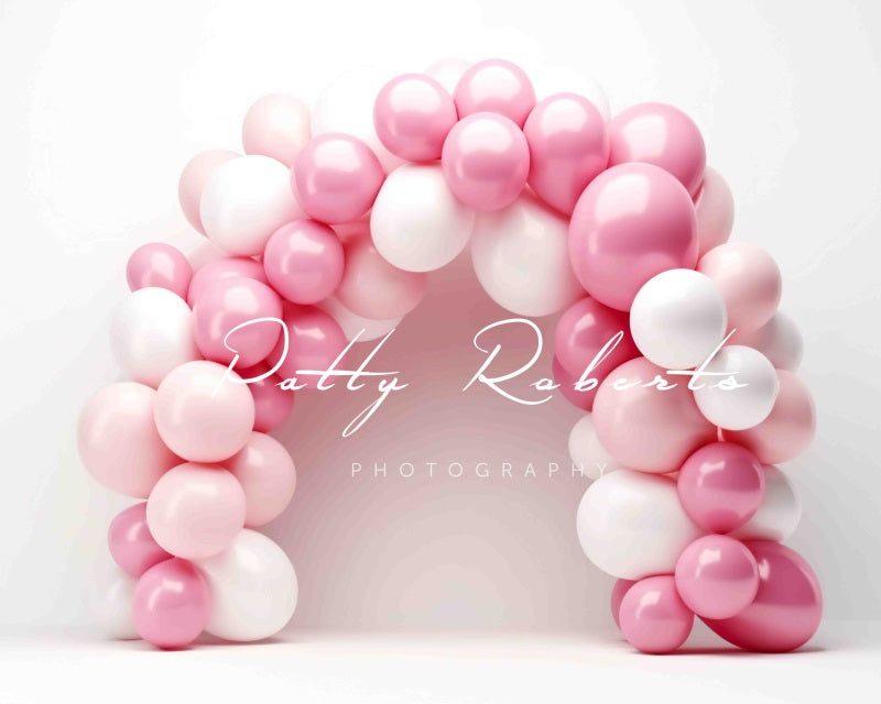 Kate Pink and White Balloons Arch Backdrop Designed by Patty Robert