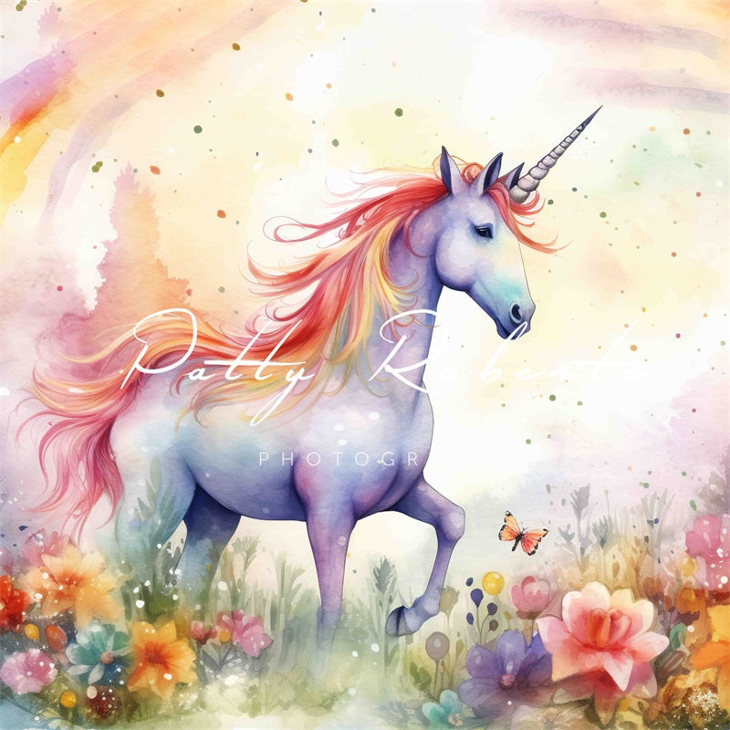 Kate Rainbow Unicorn Backdrop Designed by Patty Robert