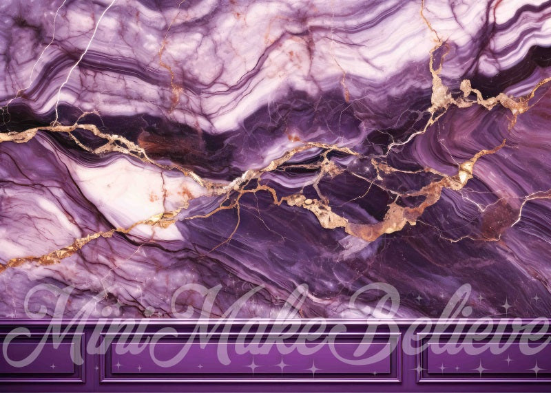 Kate Marble Wall Purple Backdrop Designed by Mini MakeBelieve