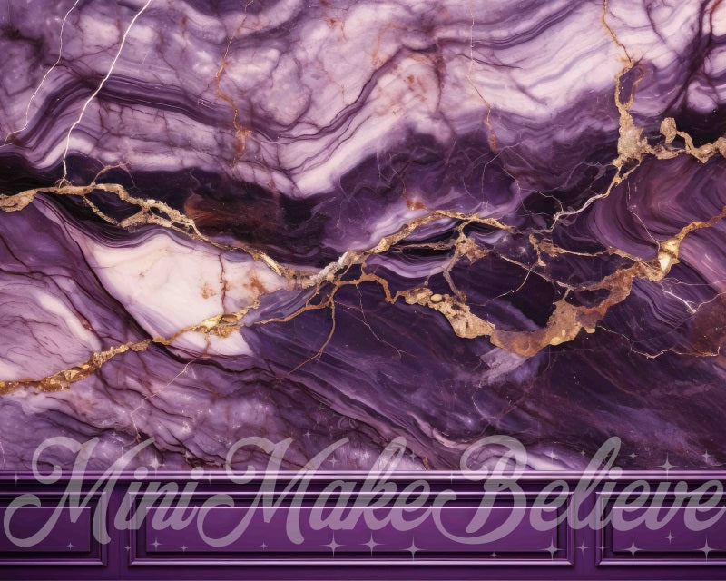 Kate Marble Wall Purple Backdrop Designed by Mini MakeBelieve