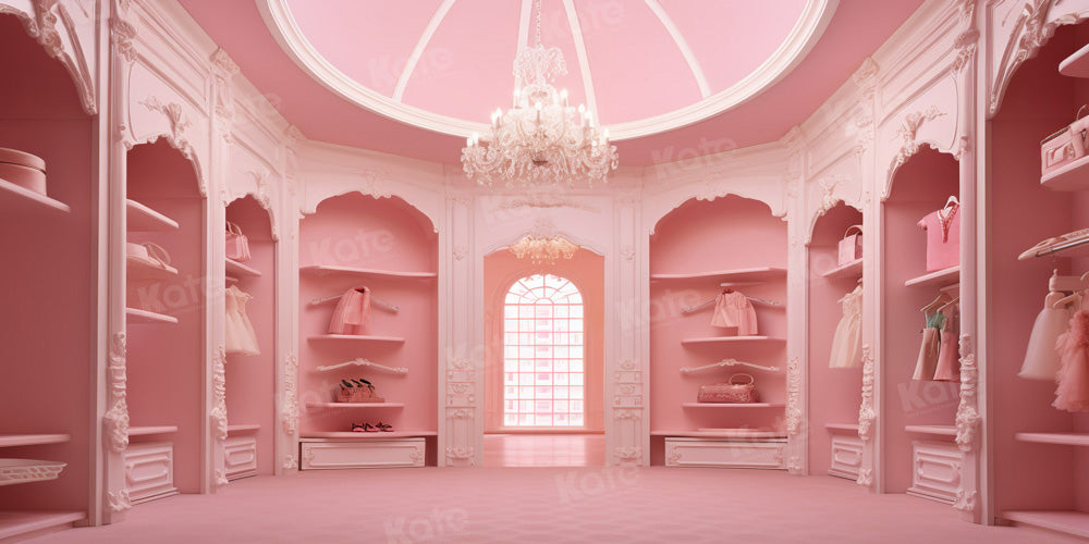 Roze Modieuze Poppenkamerachtergrond Ontworpen door Chain Photography