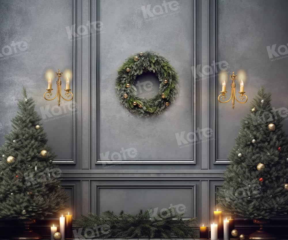 Fondo de pared vintage con árbol de Navidad diseñado por Chain Photography