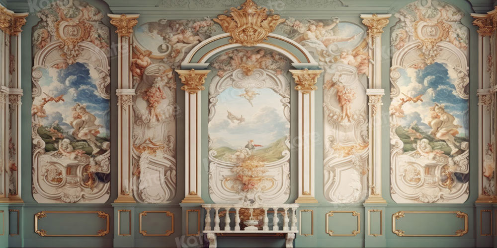 Kate Baroque Palace Retro Wall Backdrop Designed by Chain Photography