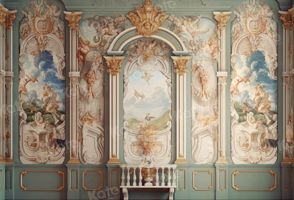 Kate Baroque Palace Retro Wall Backdrop Designed by Chain Photography